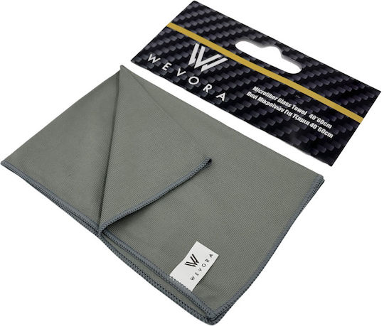 Wevora Tuch Mikrofaser Reinigung für Windows Auto Grau 60x40cm