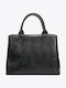 Rattanstasche Damen Handtasche Schulter Schwarz
