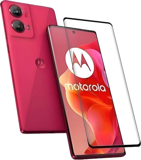 Panzerglas 3D Motorola Moto G85 Schwarzer Rahmen