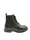 Garvalin Kids Boots from Patent Leather with Zipper Black