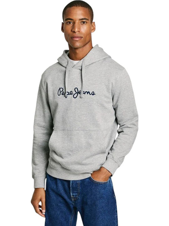 Pepe Jeans Φούτερ με Κουκούλα Γκρι