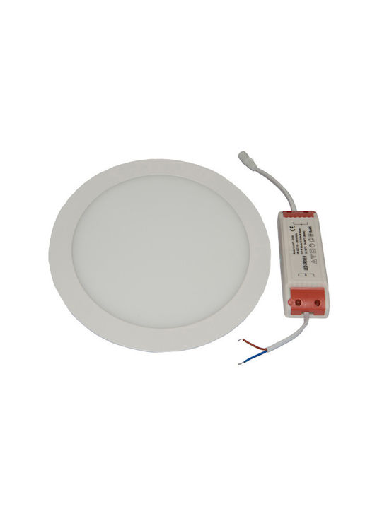 Optonica Rotund Încastrat Panou LED Putere 24W cu Alb Natural Lumini