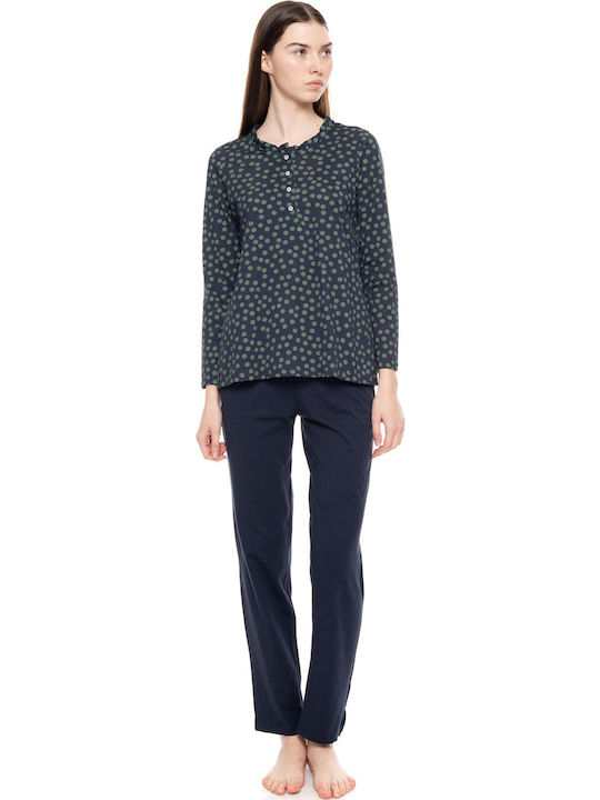 Pink Label Winter Women's Pyjama Set Blue