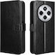 Wallet Synthetic Leather / Plastic / Silicone Black (Xiaomi Redmi 14C)