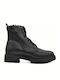 Leder Stiefeletten Damen Schwarz