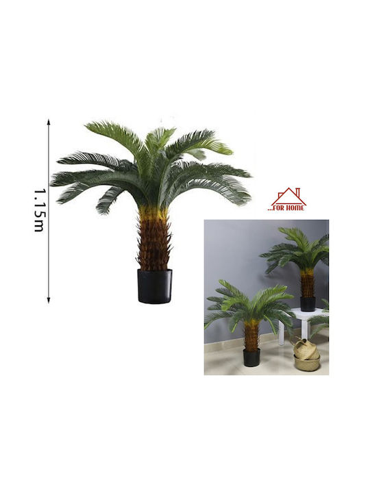 Künstliche Pflanze im Topf Palme Grün 115cm ForHome