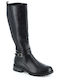 Anatomic Synthetic Leather Women's Boots with Rubber / Zipper Black