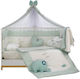 Bebe Stars Set Pentru Patut Elephant Alb 9buc piese