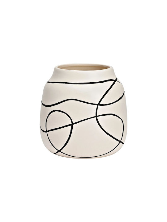 Decorative Vase White 16x16x16cm