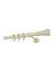 Zogometal Metallic Curtain Pole Double with Rail Φ25mm 300cm Ivovar Mat