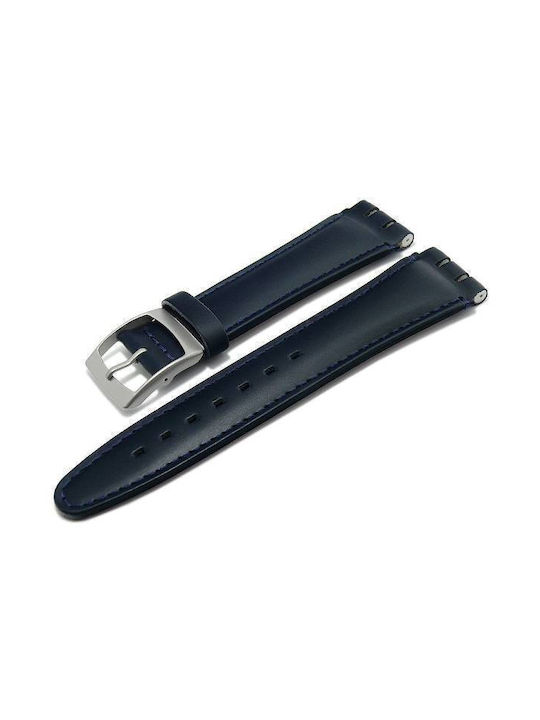 Leather Strap Blue 19mm