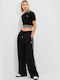 Women's Fabric Trousers Black