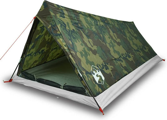 vidaXL Σκηνή Camping Χακί για 2 Άτομα 212x132x90εκ.