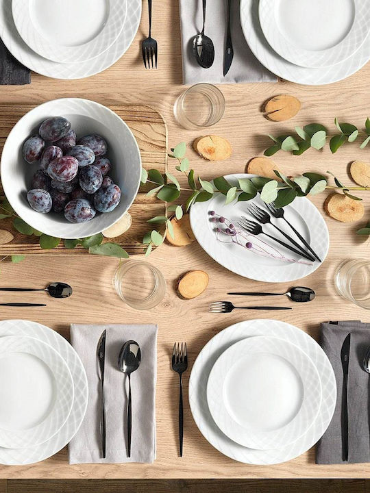 Ionia Willow White Porcelain Dinnerware Set 20pcs