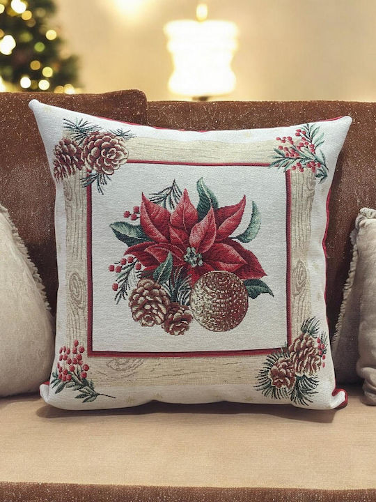 Linea Home Christmas Decorative Square Pillowca...