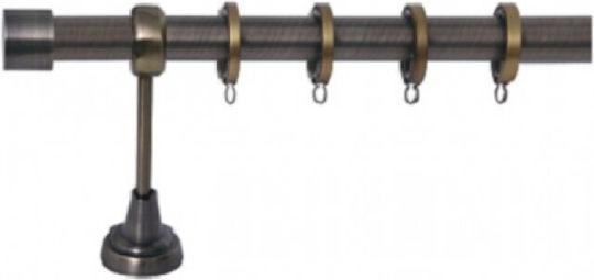 Import Hellas Metallisch Vorhangstange No10 Einfach Φ25mm 140cm Oxide