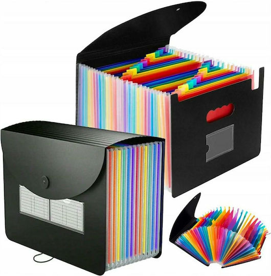 Ordner mit Gummiband für Papier A4 Schwarzς Organisator AT00288