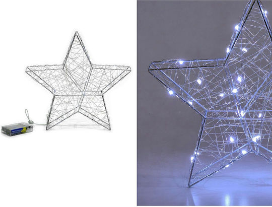 ArteLibre Crăciunesc Decorativ Stea Plastic Argintiu 1buc