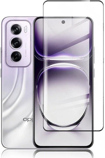 Закалено стъкло 3D Oppo Reno 12 Pro с черна рамка