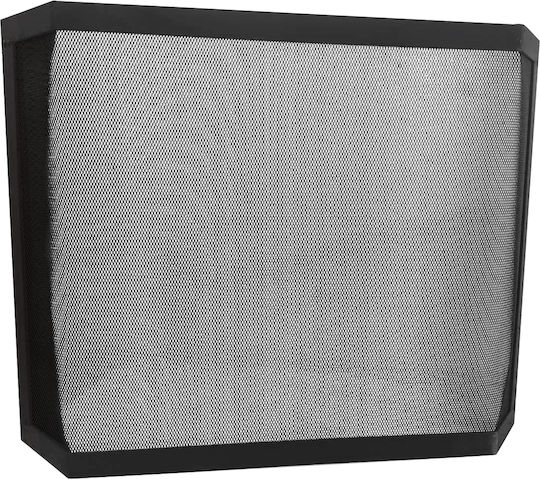 Klapakis Ecran de protecție pentru șemineu din metal 80x55cm Negru