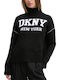 DKNY Women's Long Sleeve Sweater Turtleneck Black