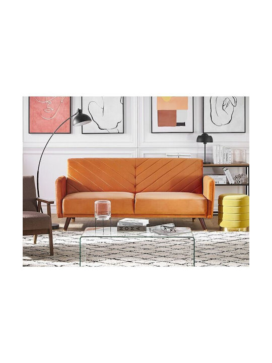 Berwyn 120 Триместен Диван Спалня Текстил Orange 200x87x87см.