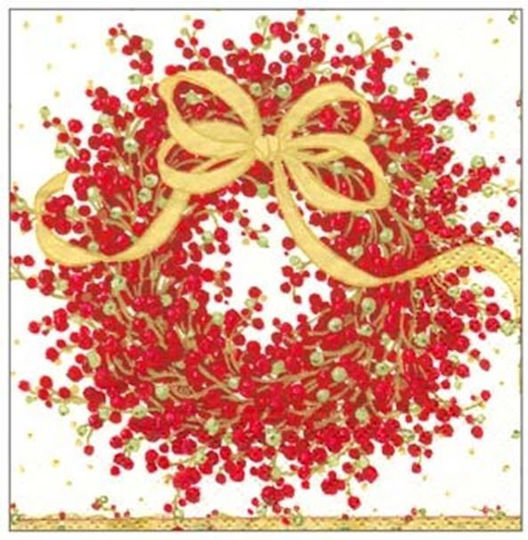 Caspari Christmas Tableware Ornaments with Flowers & Branches 20 Pieces Caspari Christmas Tableware Ornaments with Flowers & Branches 20 Pieces