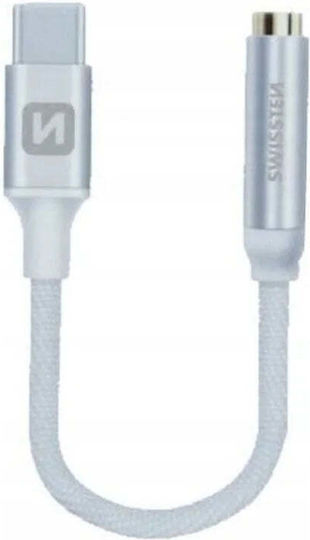 Swissten Konverter USB-C männlich zu 3.5mm weiblich Silber 1Stück
