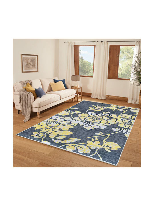 SpitiBazaar Anti-slip Rug Rectangular Yellow
