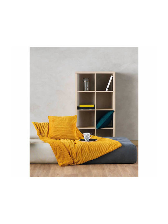 Kentia Spencer Furry Blanket Sofa 130x180cm Ochre