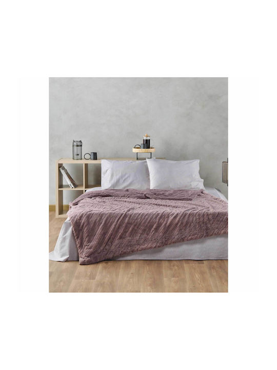 Kentia Libeth Одеяло Космено Едно 160x220см Old Rose