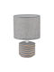 Keskor Ceramic Table Lamp for Socket E14 with Gray Shade and Base