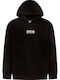 Kinder-Sweatshirt mit Kapuze und Taschen Schwarz