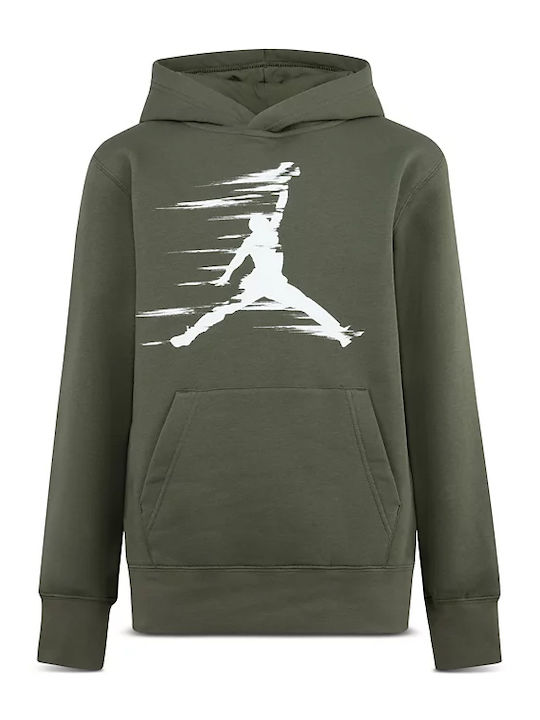 Fleece Παιδικό Φούτερ με Κουκούλα και Τσέπες Πράσινο Flight Mvp