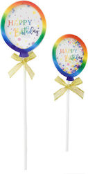 Tpster Happy Birthday Balloons Украса за торта 2бр