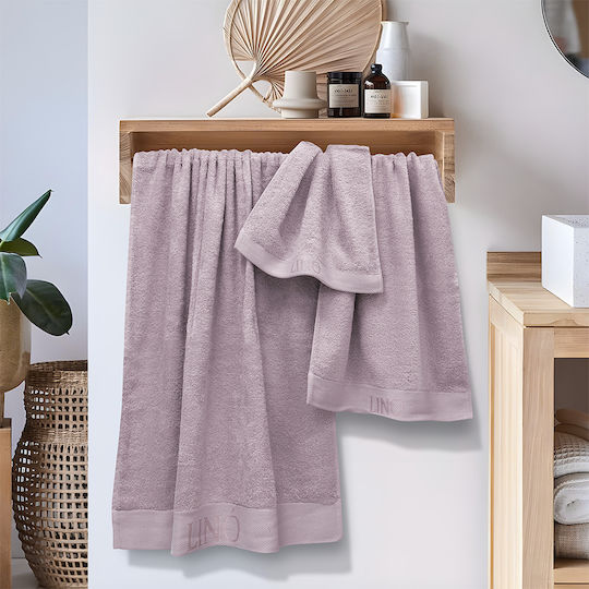 Lino Home Πετσέτα Χεριών Brandy 40x60εκ. Lilac Βάρους 650gr/m²