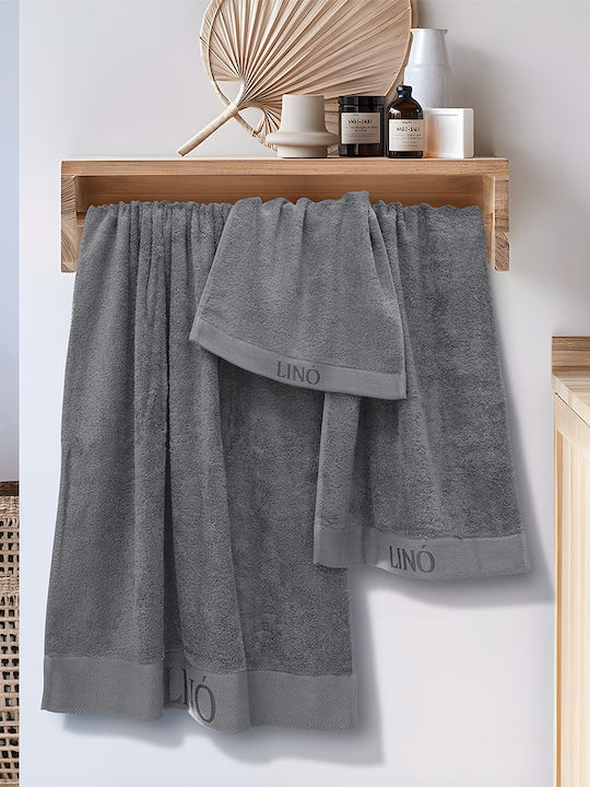 Lino Home Πετσέτα Χεριών Brandy 40x60εκ. Grey Β...