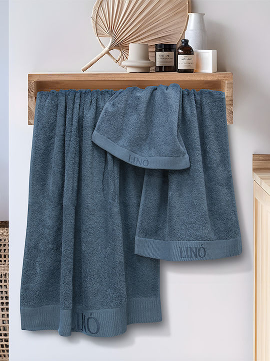 Lino Home Πετσέτα Χεριών Brandy 40x60εκ. Denim ...