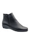 Leather Women's Ankle Boots Platform Black