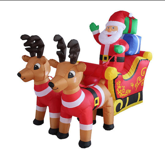 Inflatable Illuminated Santa Claus Electric in Sleigh 220x150x80cm