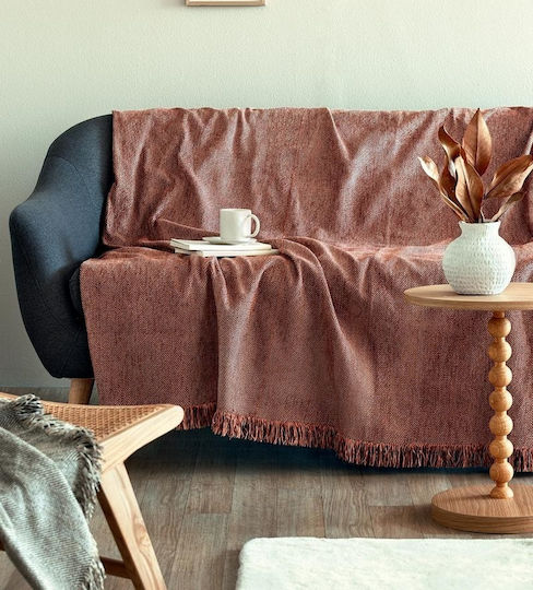Palamaiki Dora Four-Seater Sofa Throw Chenille 180x320cm Pink