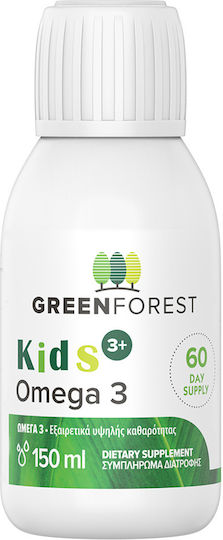 Green Forest Omega 3 Kids Рибено масло Подходящо за деца 150мл Лимон