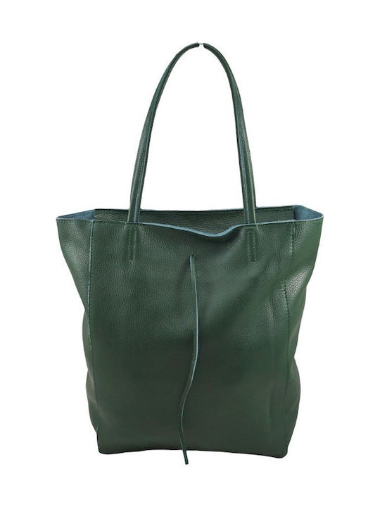 Mybag Δερμάτινη Γυναικεία Τσάντα Ώμου Πράσινη