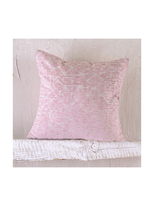 Rythmos Wonder Dekorativer Kissenbezug aus 100% Baumwolle Rosa 40x40cm