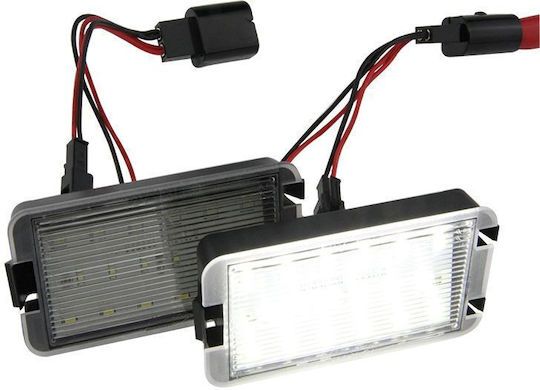 Car Rear License Plate Light Seat Altea Ibiza Cordoba Leon Toledo 2 Pcs Bk-19279