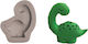 Faitakis Pack Dinosaur Mold Silicone for Clay 5.6x5.6cm