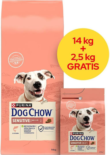 Dog Chow 2.5kg Dry Food Gluten-Free for Adult Dogs with Salmon