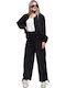 Women's Black Set with Pants with Elastic