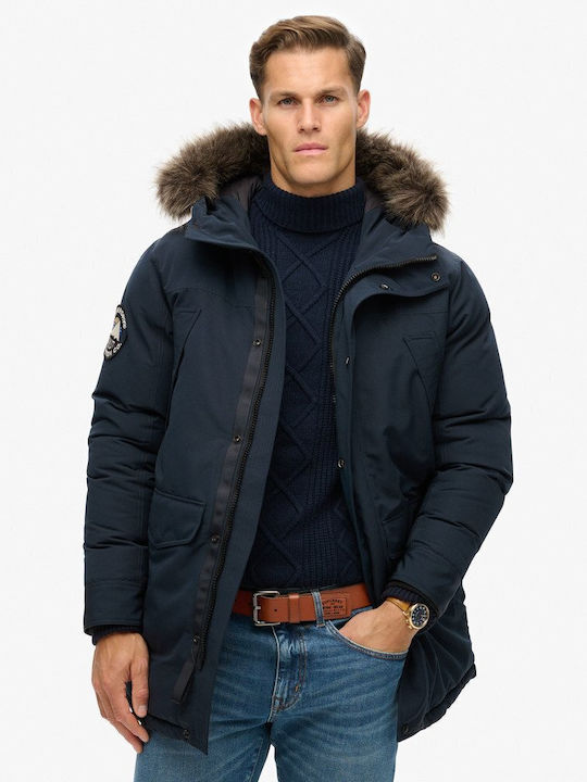 Superdry Winter Jacke Parka Marineblau M5011929A 98T Skroutz