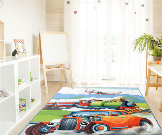 Παιδικό Χαλί Playroom Racing Πράσινο 120x160